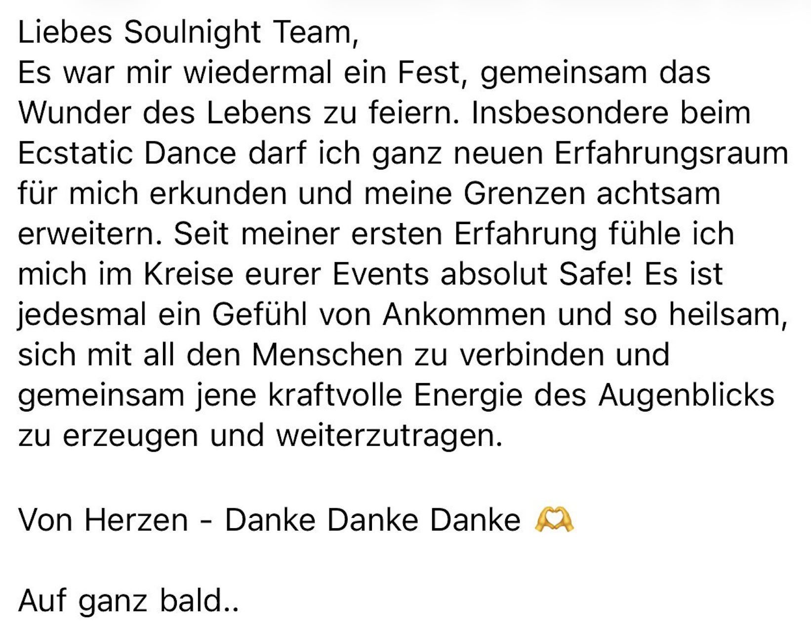 Rezension über Ecstatic Dance bei der Soul Night