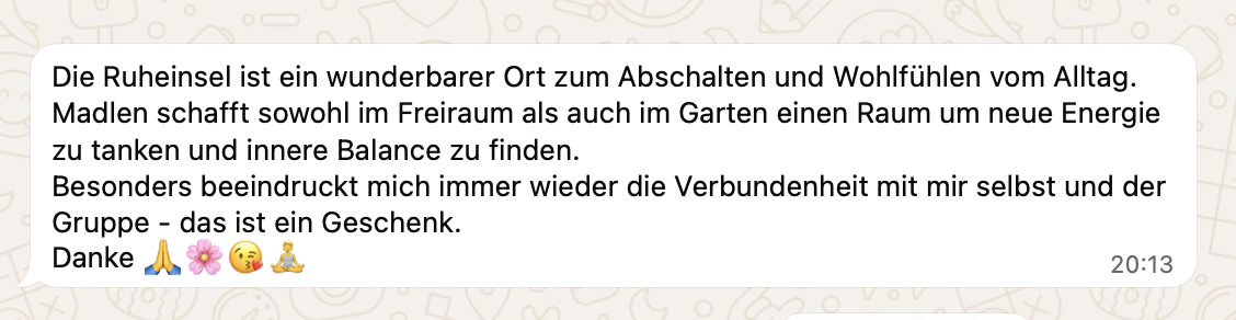 Rezension über die Ruheinsel: Ort zum Abschalten und Auftanken